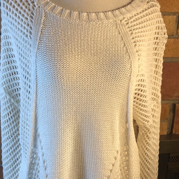 Shark bite sides open knit sweater - Picture 2 of 6